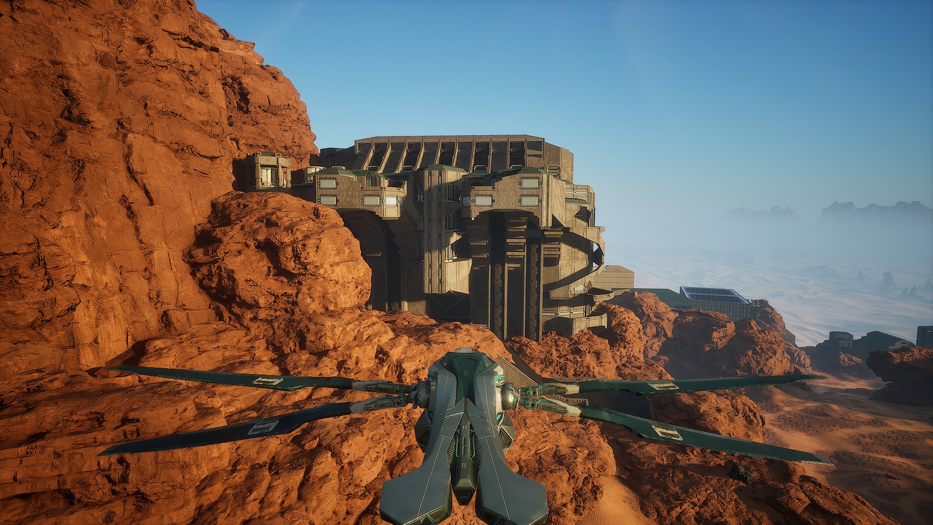 Broadwing Bastion wide canyon-side view