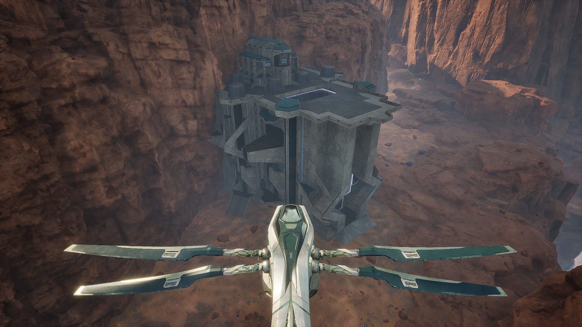 Clifftop Claymore oblique canyon placement