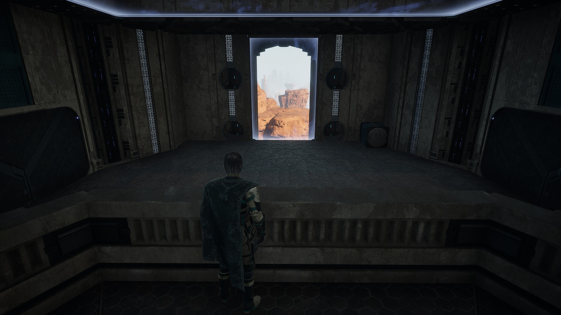 Clifftop Claymore shielded canyon view