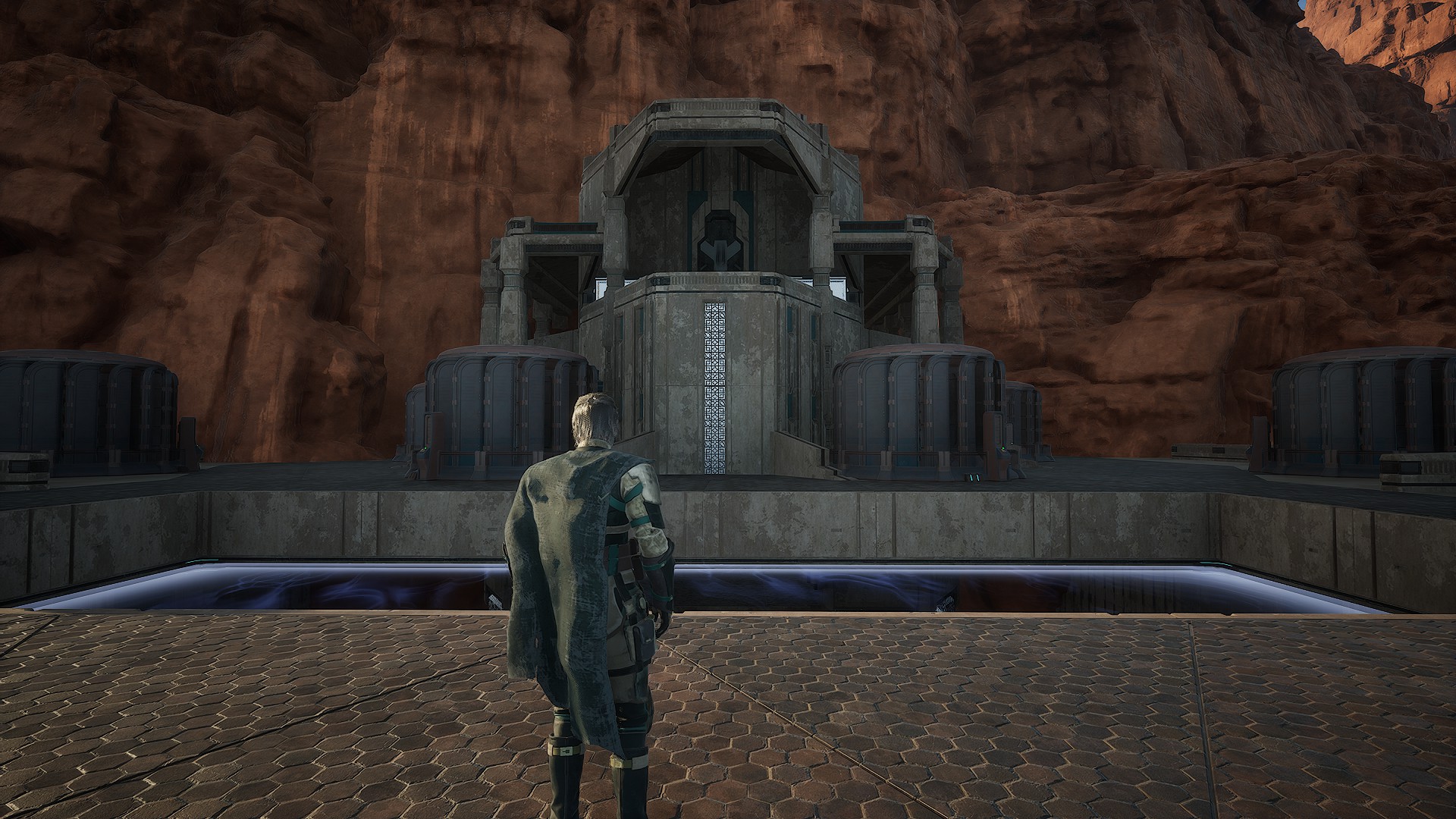 Clifftop Claymore exterior-facing platform