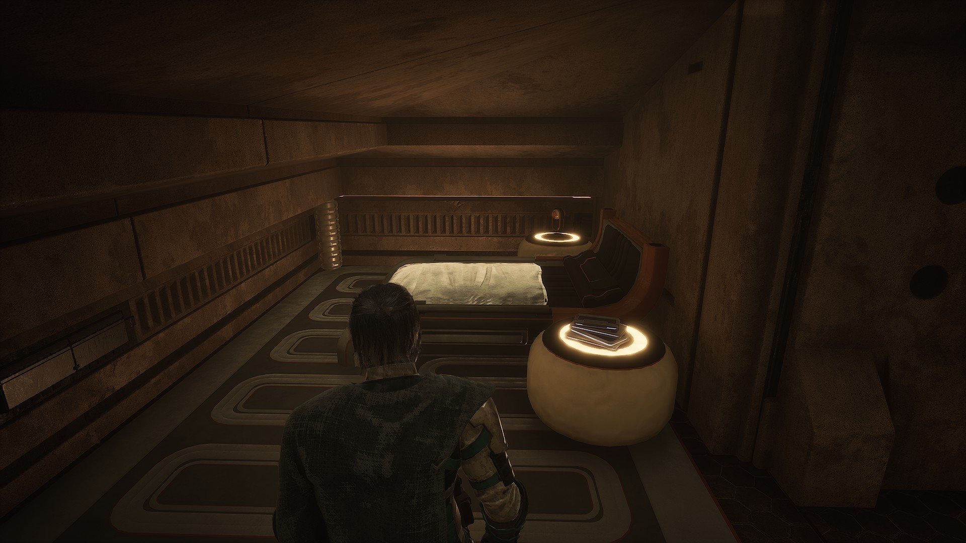 Minimal bunk room for recruit staging