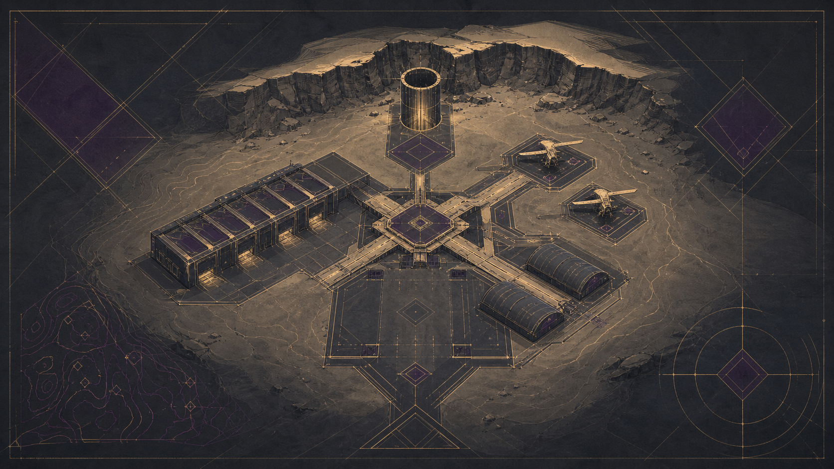 Placeholder blueprint concept for Xenth Kartel Anvil Hub