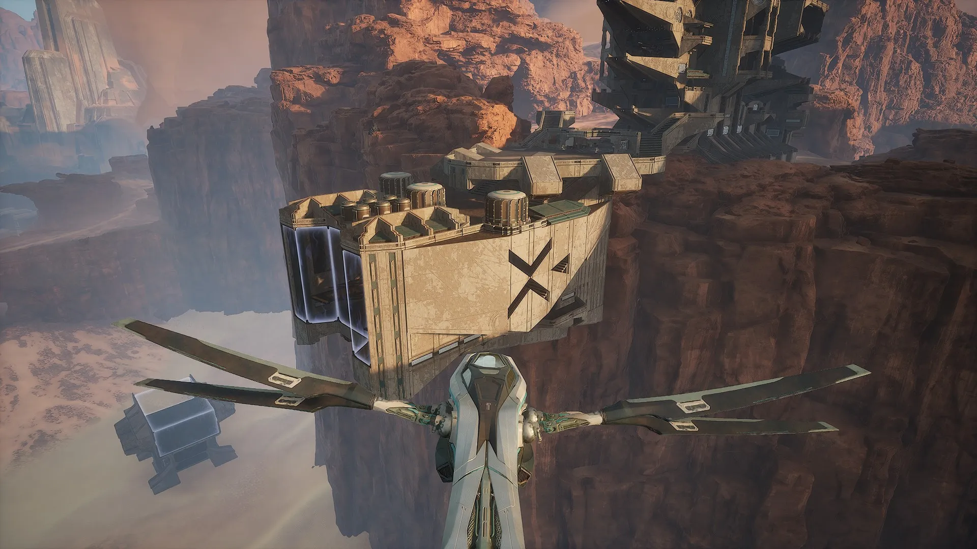 Scout ornithopter approaching the Operations hangars