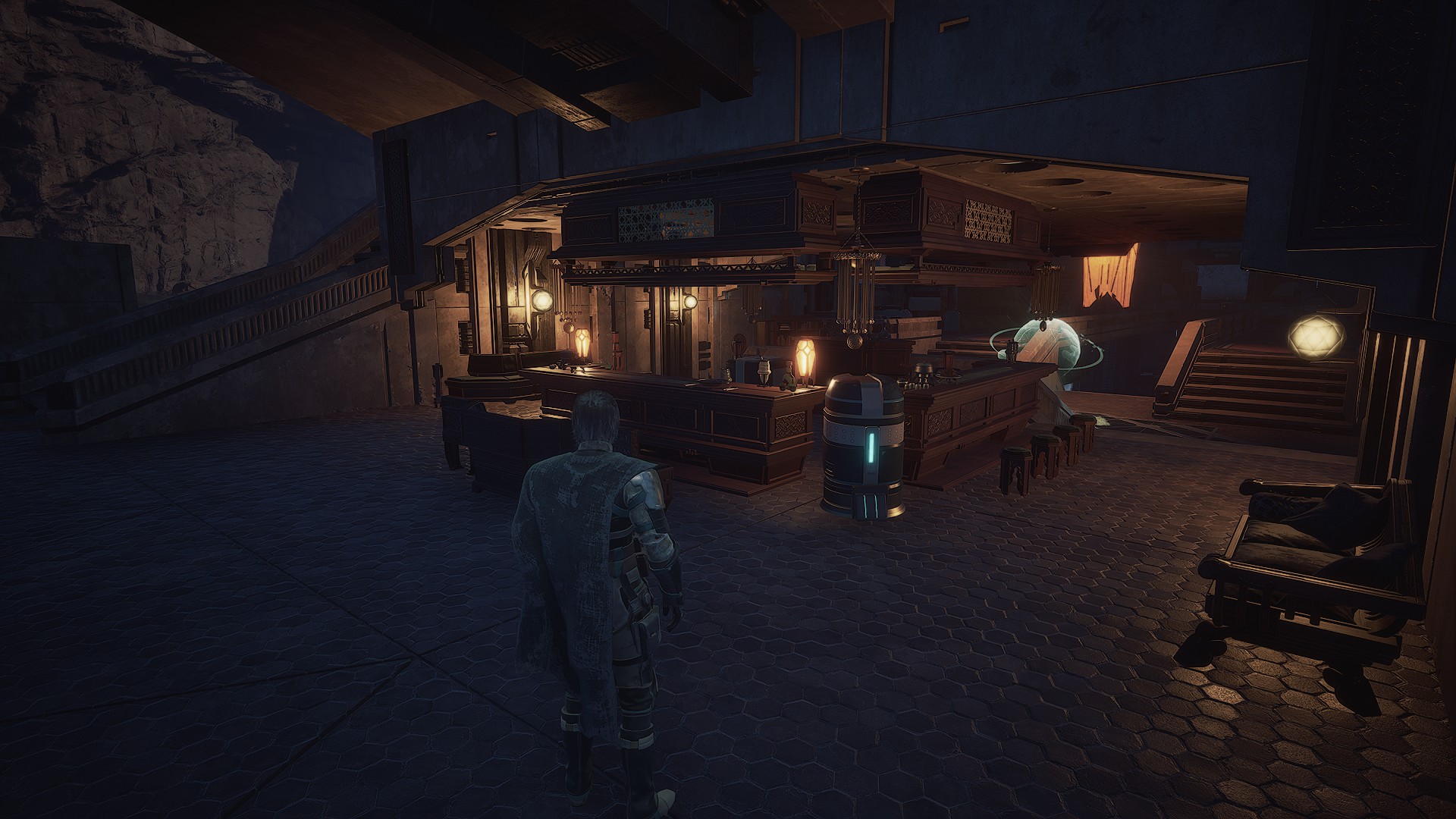 Bar and social area inside the Operations hub